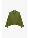 Chemise cropped base élastiquée Kaki Please