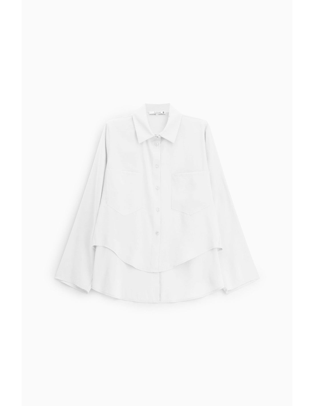Chemise cropped poche poitrine Blanc Please
