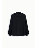 Chemise fluide manches ballon Noir Please