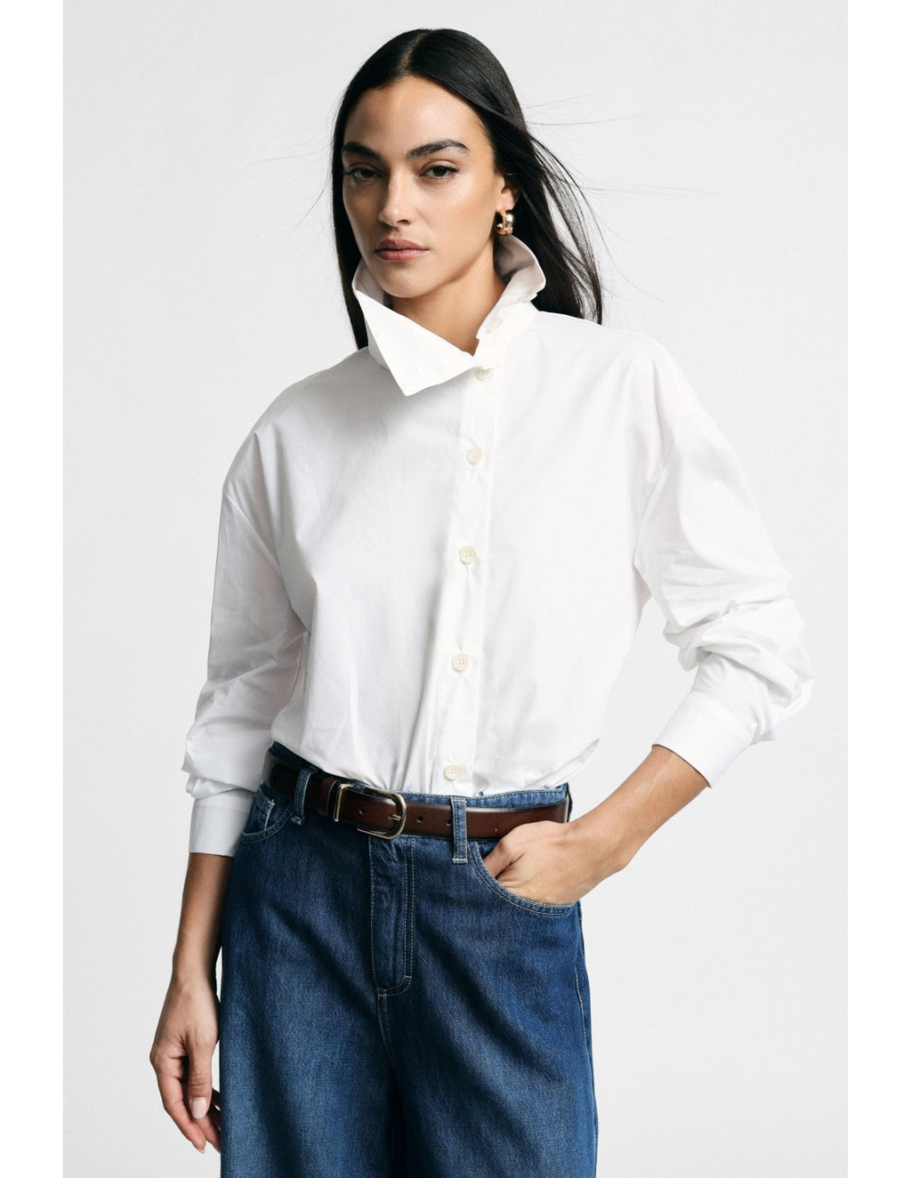 Chemise fluide manches larges Blanc Please
