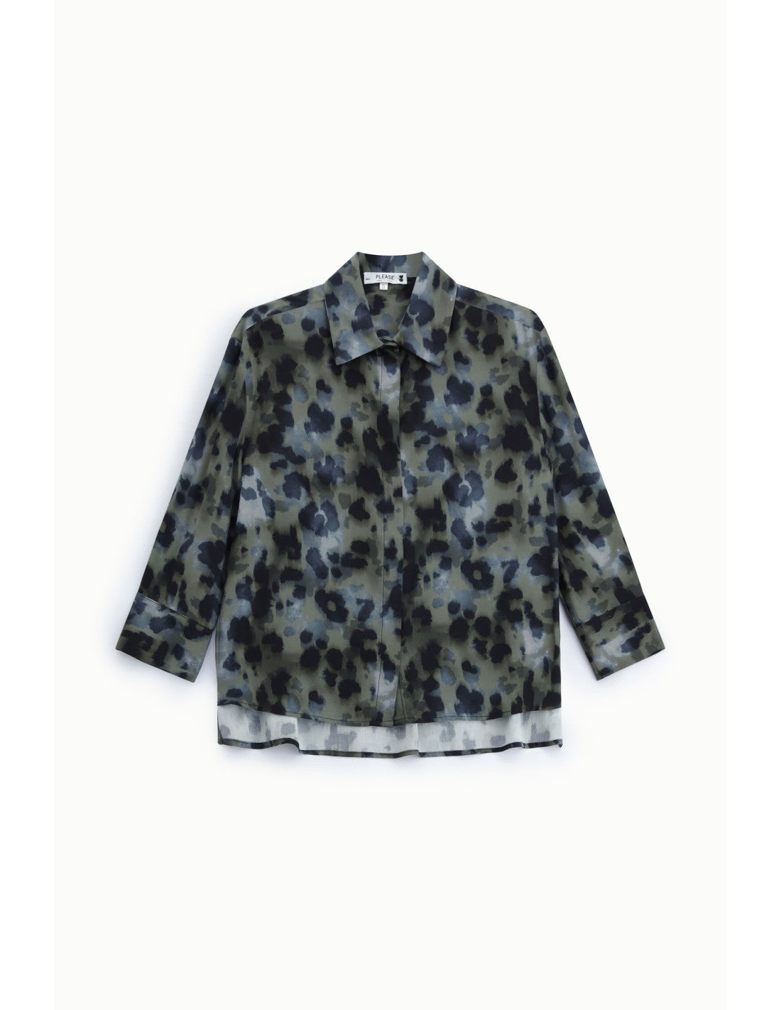 Chemise regular imprimé léopard manches trois-quarts – Please Femme