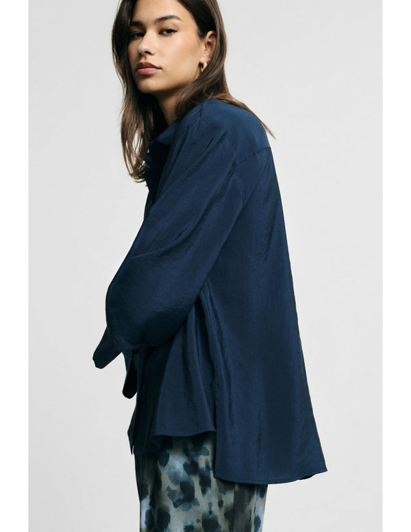 Chemisier ample manches kimono Bleu marine Please