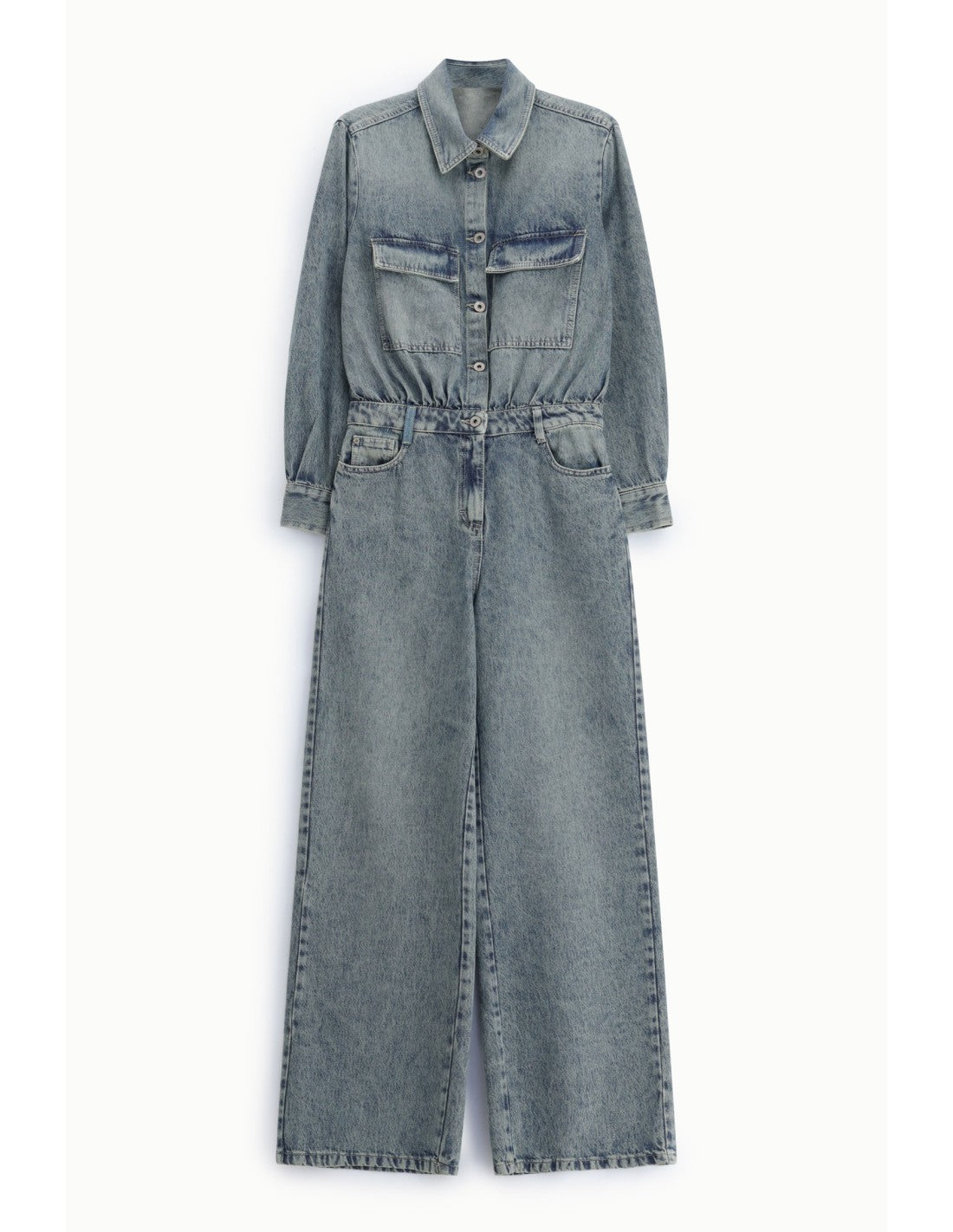 Combinaison en denim manches longues Bleu denim Please