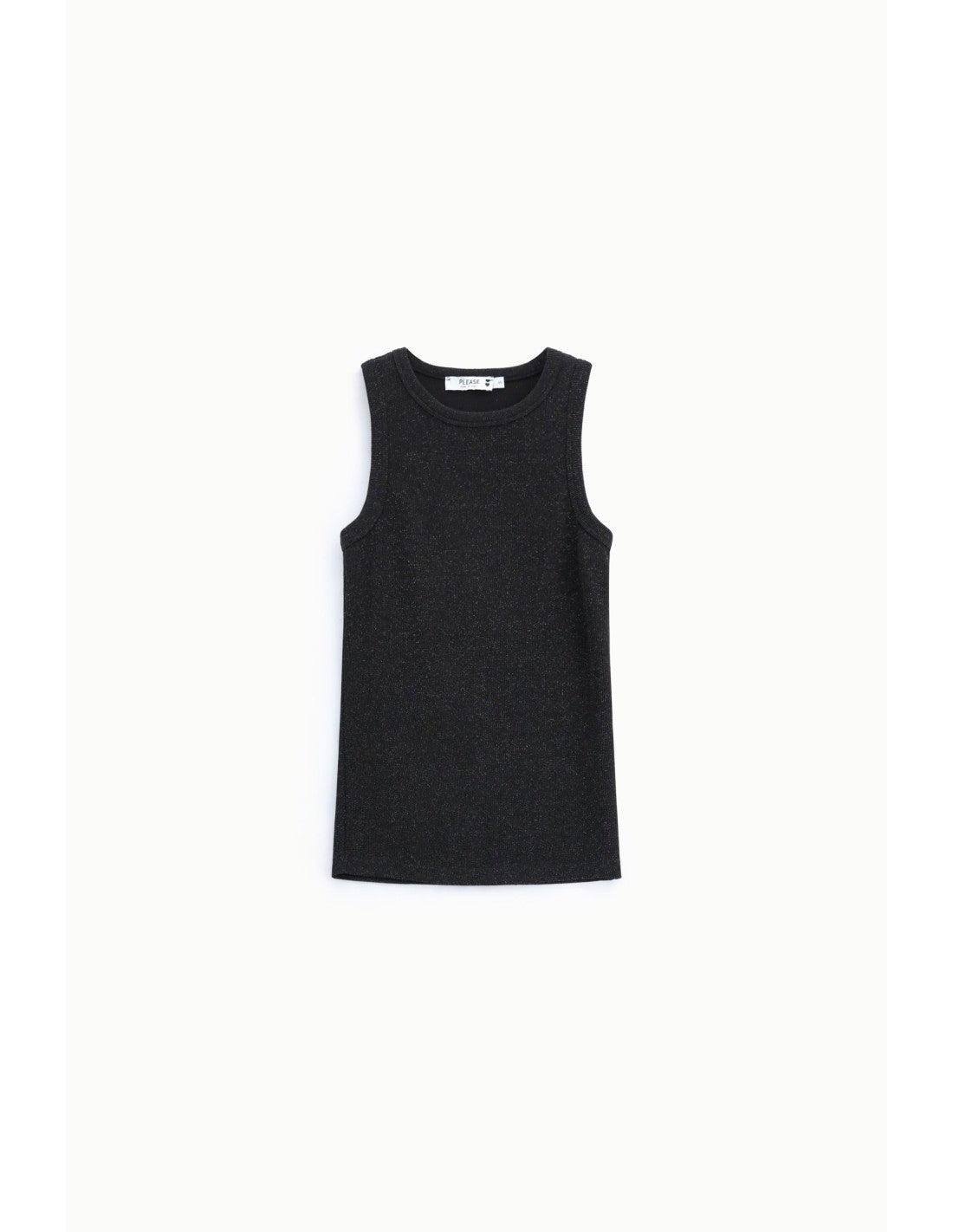 Débardeur côtelé encolure ronde Noir Please