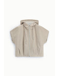 Gilet à capuche sans manches Beige Please