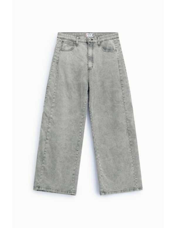 Jean baggy délavage gris clair Noir denim Please
