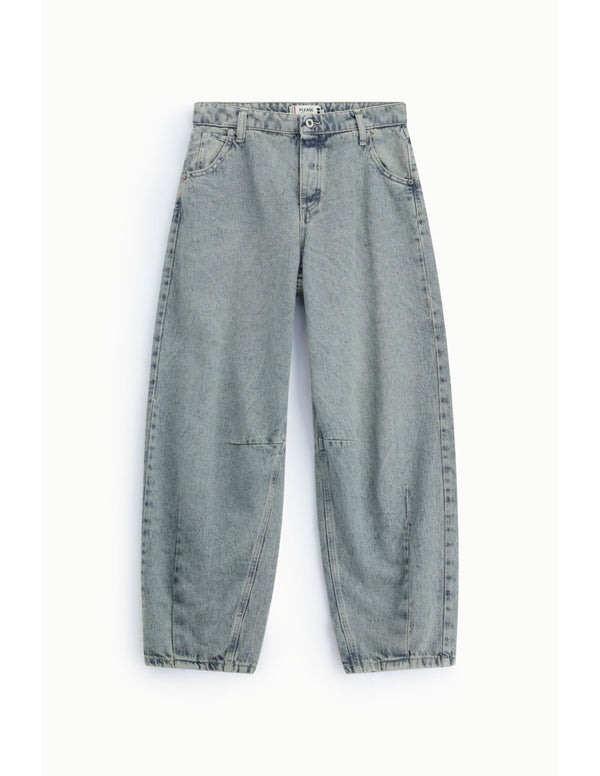 Jean ballon délavé clair Bleu denim Please