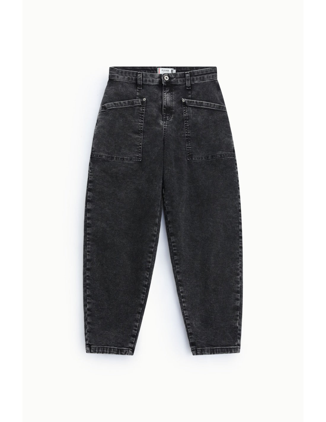 Jean ballon délavé Noir denim Please