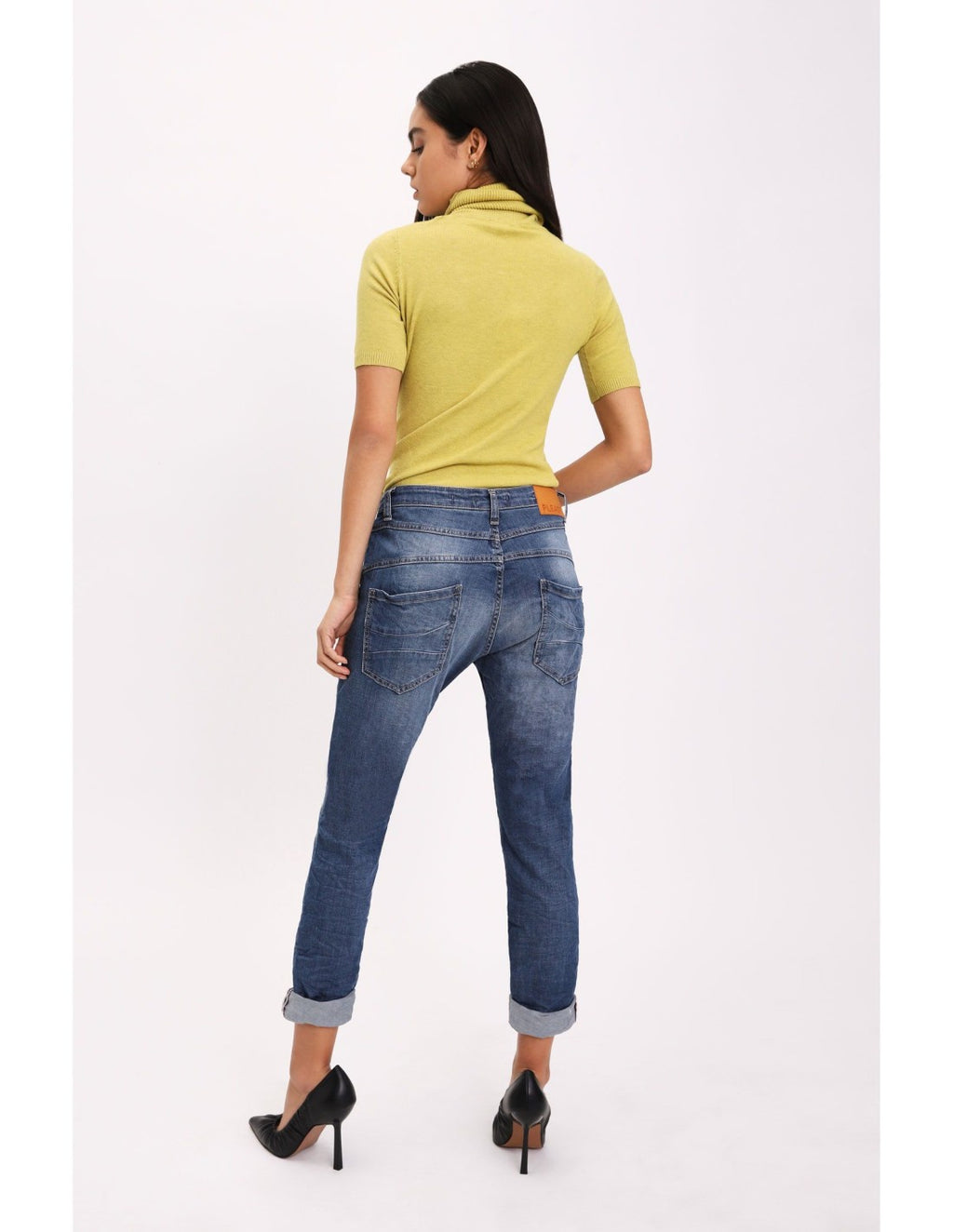 Jean boyfriend à boutonnage apparent - Please