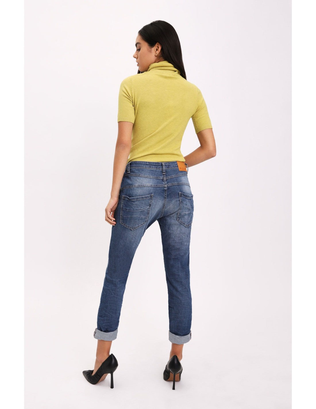 Jean boyfriend à boutonnage apparent - Please