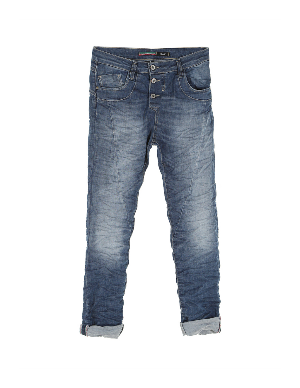 Jean boyfriend à boutonnage apparent - Please