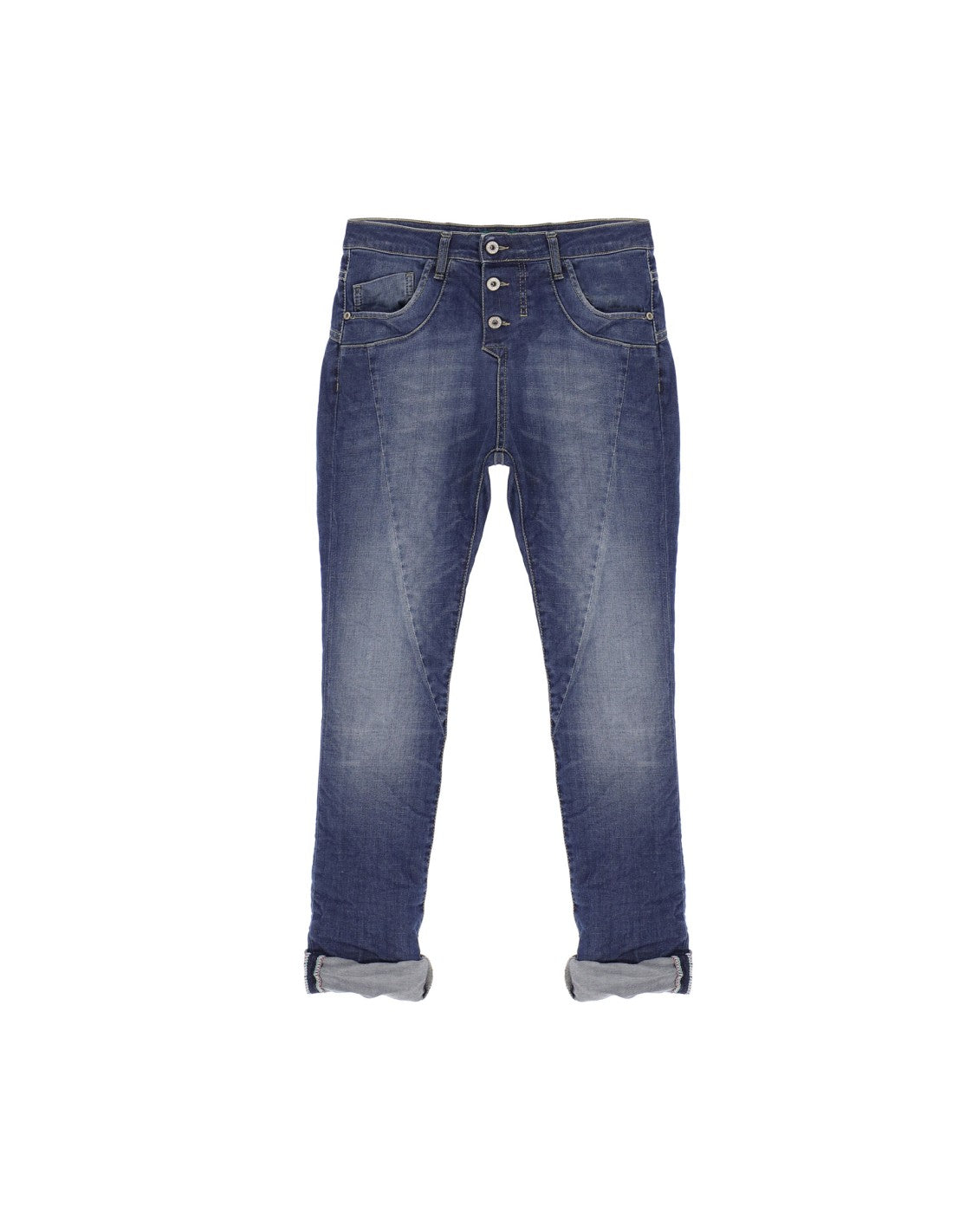 Jean boyfriend à boutonnage apparent - Please
