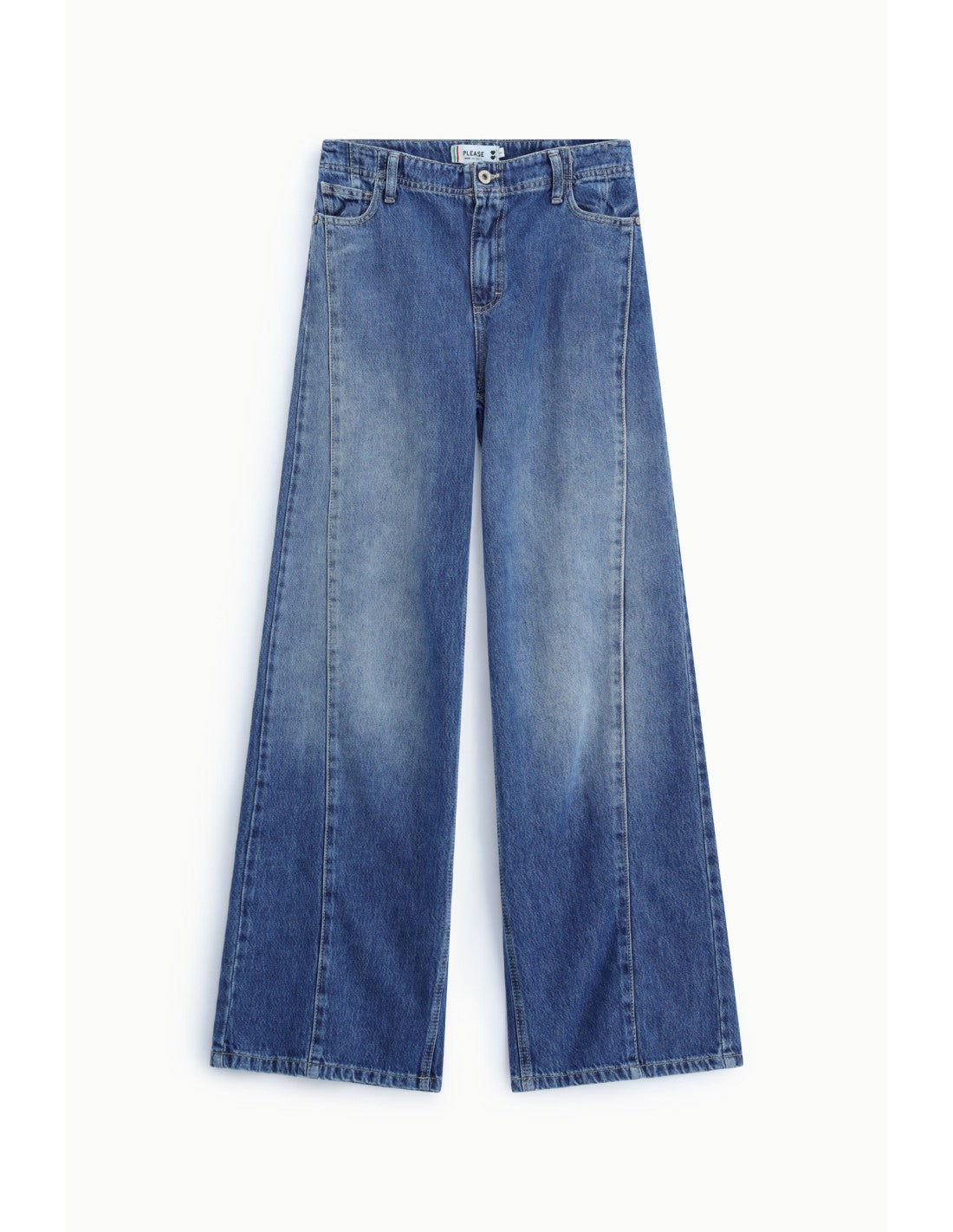 Jean flare délavé Bleu denim Please