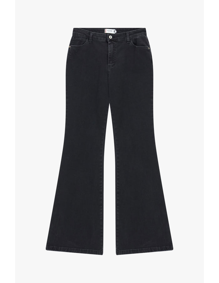 Jean flare Noir denim Please