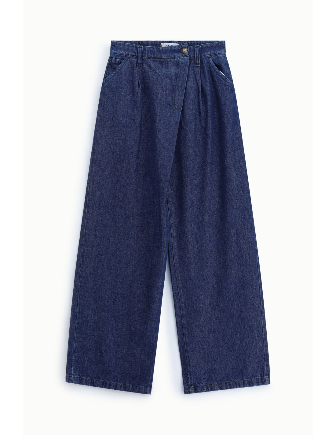 Jean large à pinces Bleu denim brut Please