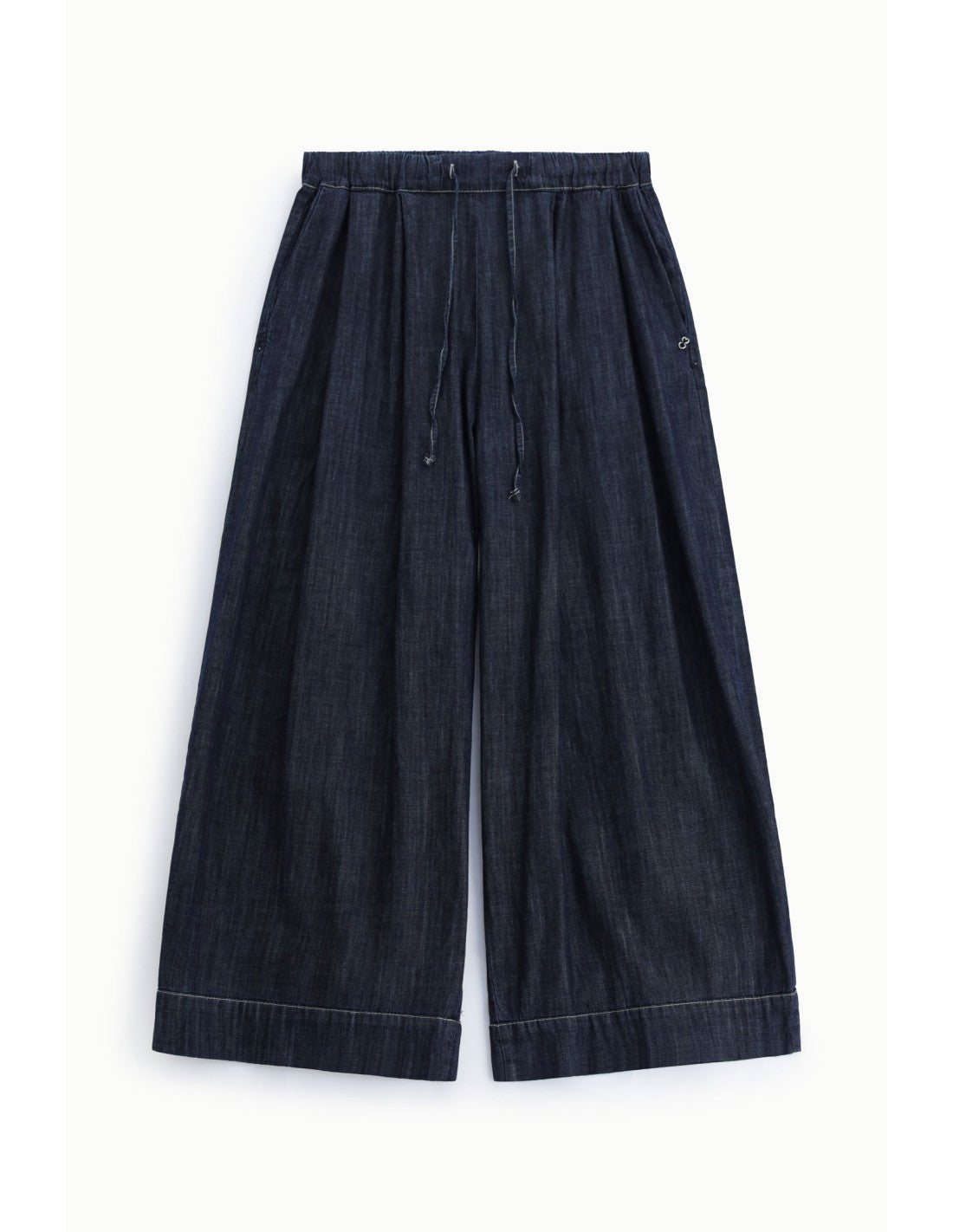 Jupe-culotte en denim jambes larges Bleu denim Please