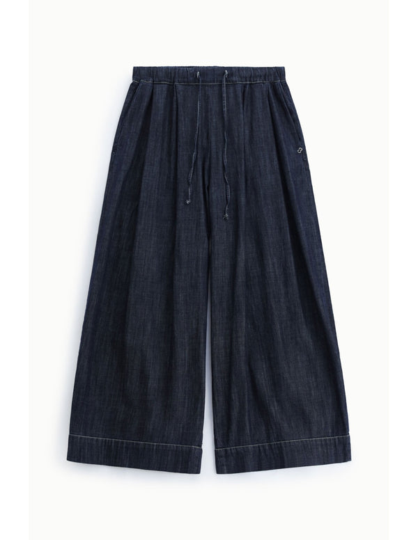 Jupe-culotte en denim jambes larges Bleu denim Please