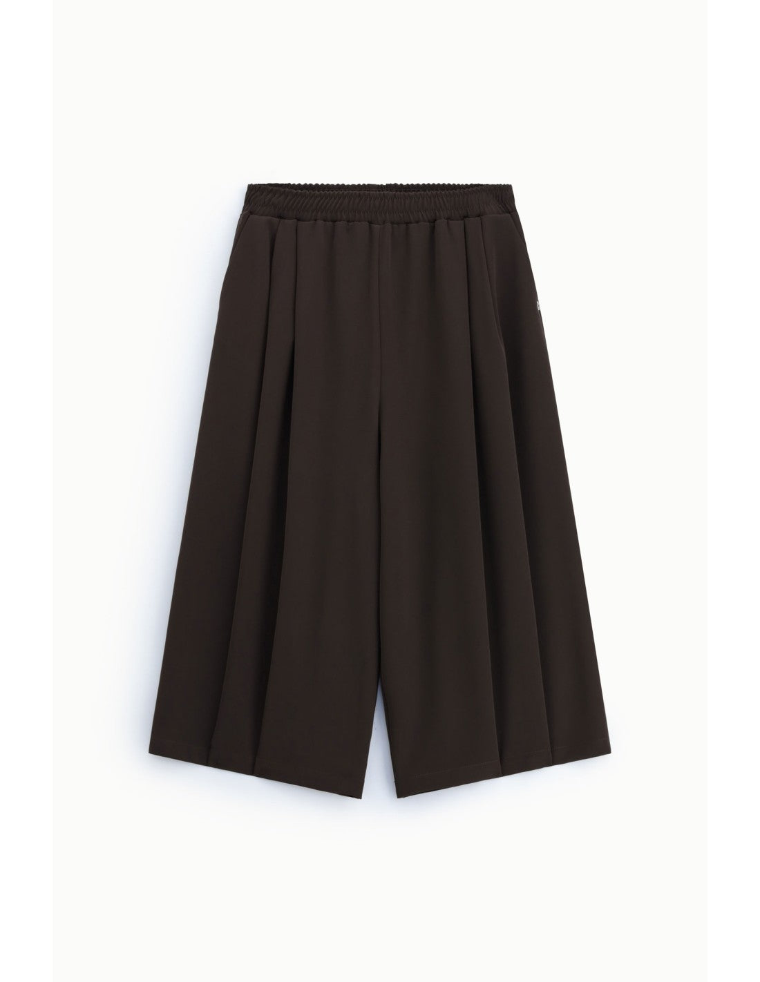 Jupe-culotte large plissée en crêpe Chocolat Please