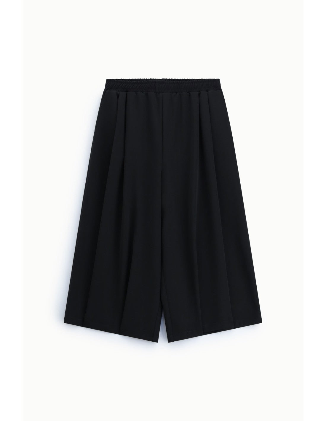 Jupe-culotte large plissée en crêpe Noir Please