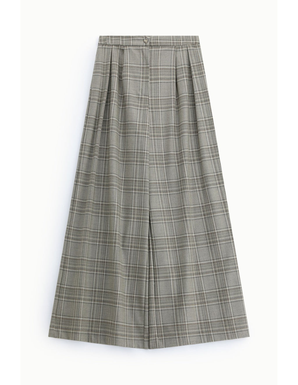 Jupe-culotte plissée prince-de-galles Beige et chocolat Please
