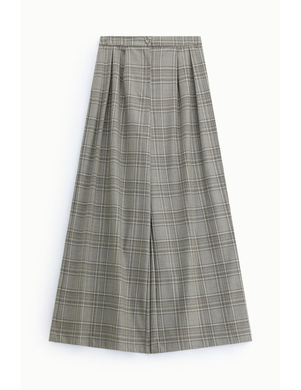 Jupe-culotte plissée prince-de-galles Gris et beige Please