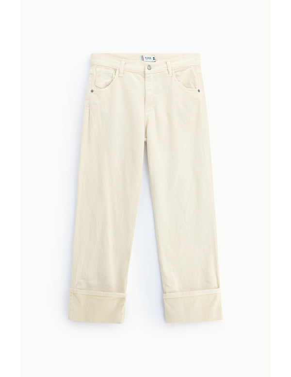 Pantalon 5 poches à grand revers Please