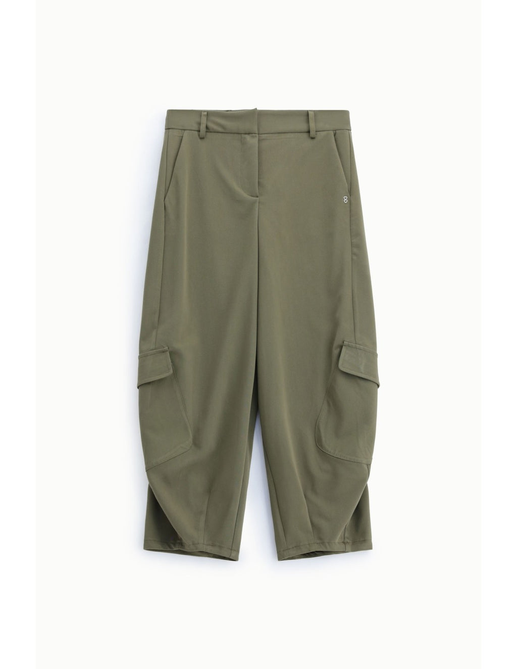 Pantalon cargo fluide bas resserré Vert olive Please