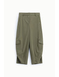 Pantalon cargo fluide bas resserré Vert olive Please