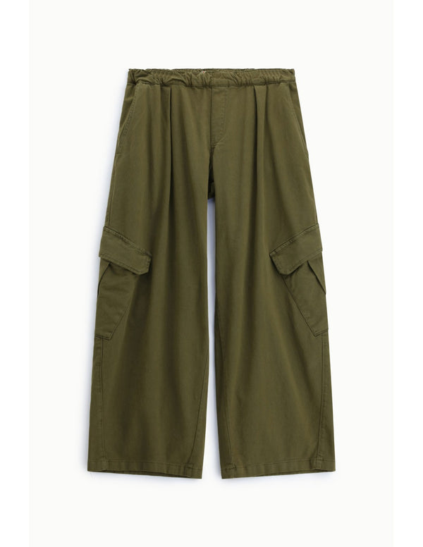 Pantalon cargo taille élastiquée Kaki chaud Please