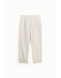 Pantalon carotte à pinces bas à revers Écru Please