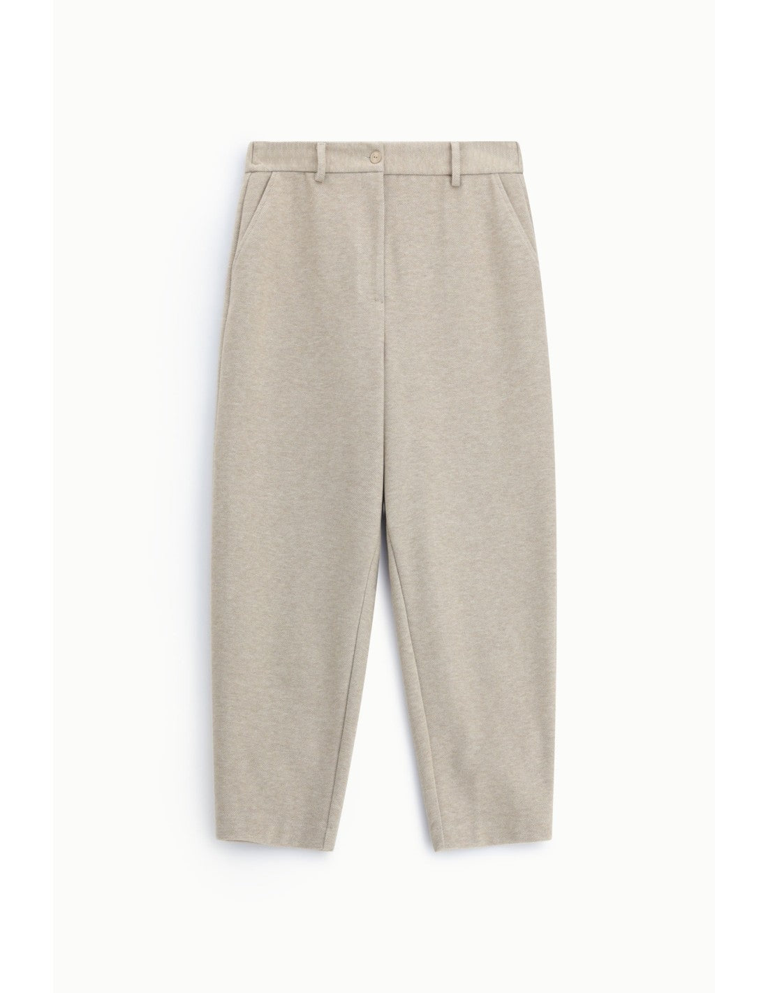 Pantalon carotte en molleton Beige Please