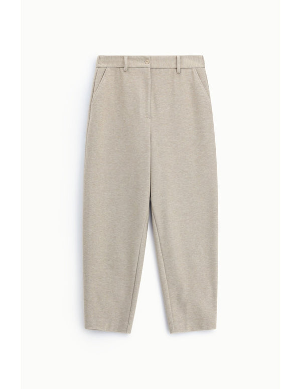 Pantalon carotte en molleton Beige Please