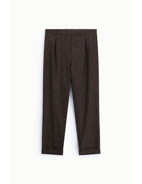 Pantalon carotte fil doré Chocolat Please