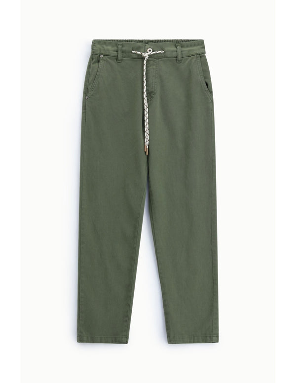 Pantalon droit à revers Vert kaki Please