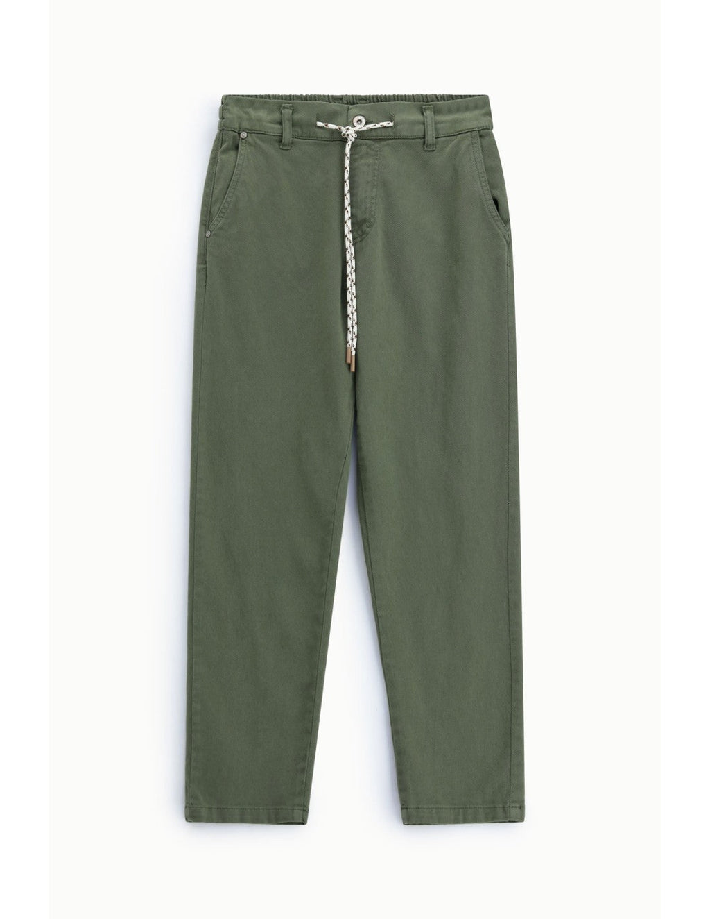 Pantalon droit à revers Vert kaki Please