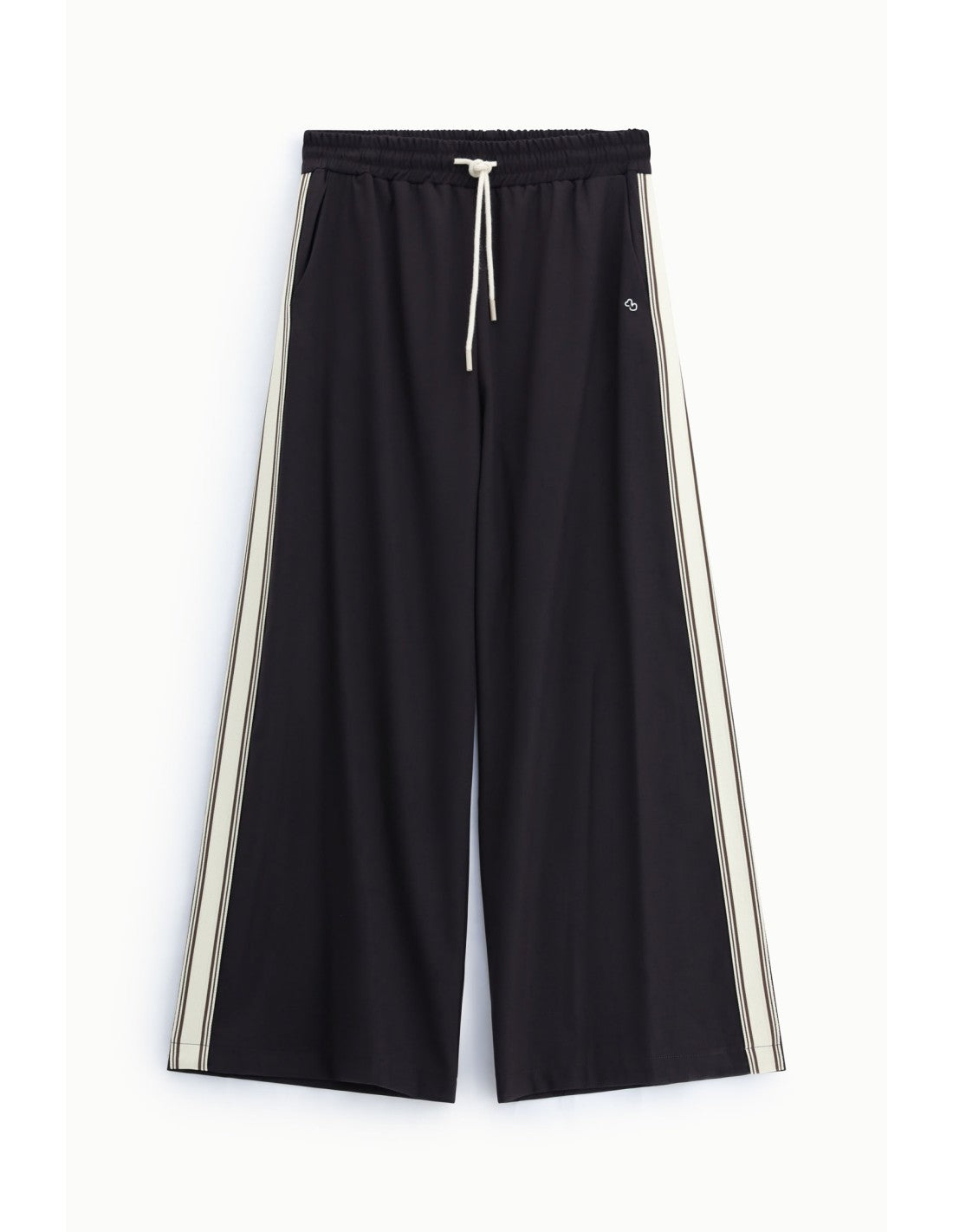 Pantalon large bandes latérales Marron Please