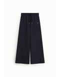Pantalon large fines rayures Bleu marine Please