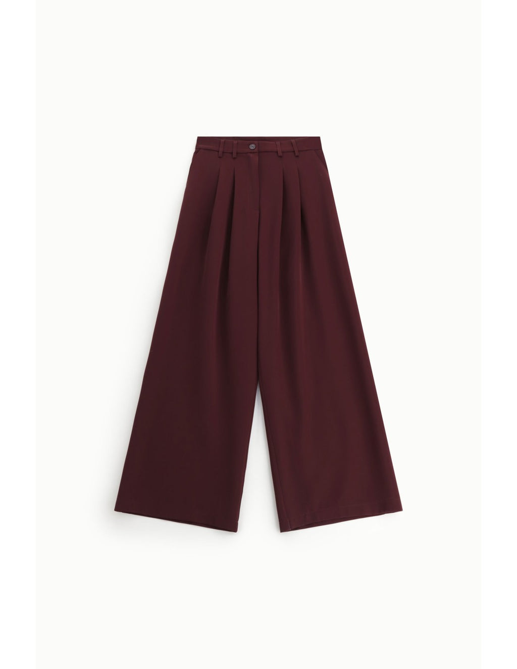 Pantalon palazzo à pinces jambes larges Bordeaux Please