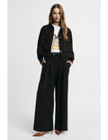 Pantalon palazzo à pinces jambes larges Chocolat Please