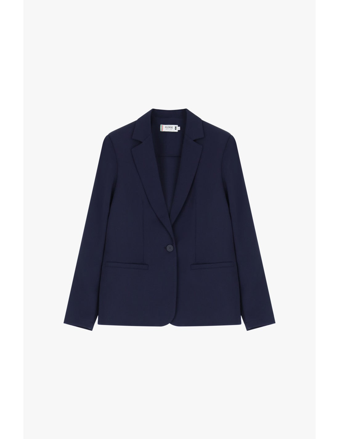Blazer de tailleur en crêpe fluide Bleu marine – Please Femme