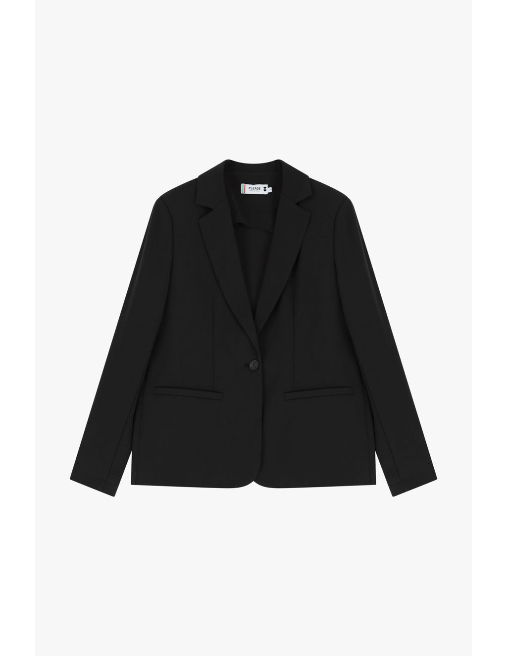 Please femme blazer de tailleur en crêpe fluide Noir
