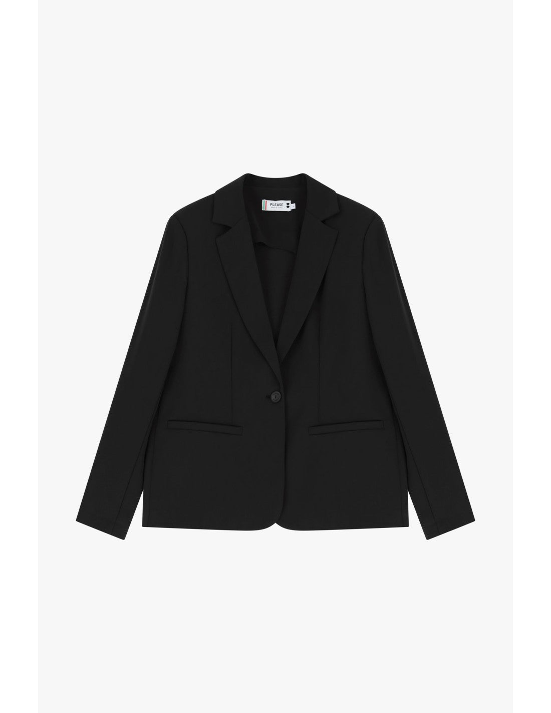 Please femme blazer de tailleur en crêpe fluide Noir