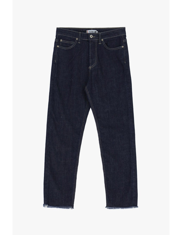 Please Jean longueur 7/8 en denim bleu Brut