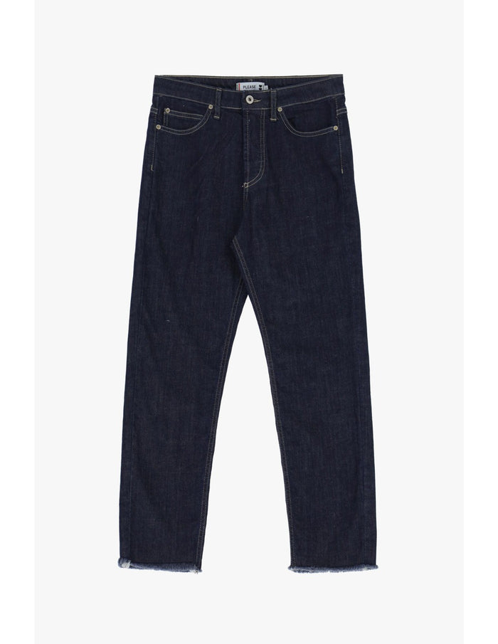 Please Jean longueur 7/8 en denim bleu Brut