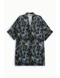 Robe chemise imprimé feuillage Bleu et kaki Please