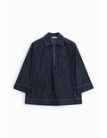 Surchemise en denim col zippé Bleu denim Please