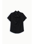 Top drapé col souple Noir Please