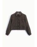 Veste-chemise à carreaux Gris et camel Please