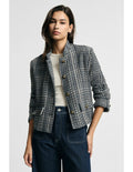 Veste courte à carreaux bords francs Gris Please