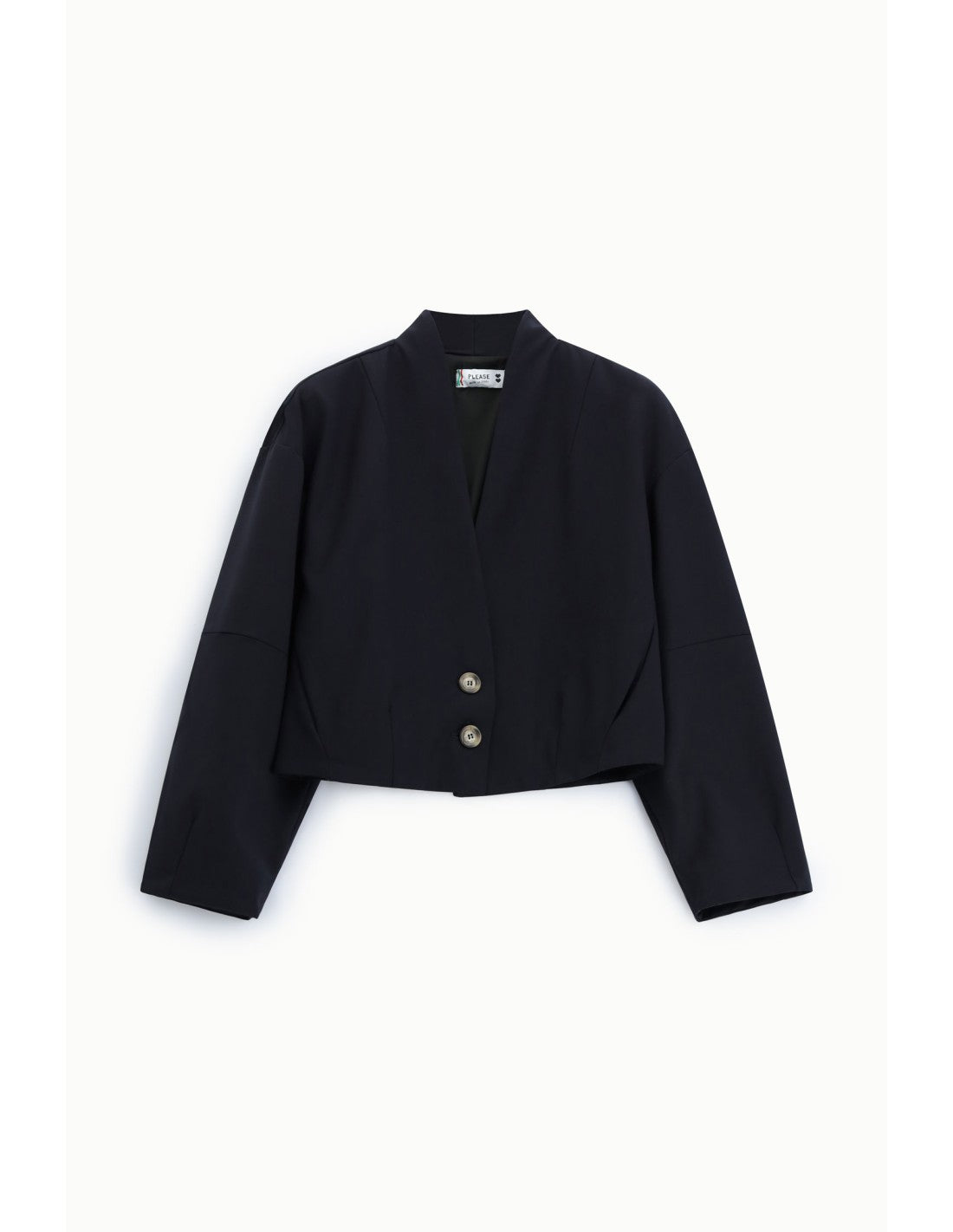 Veste courte boutons dorés Bleu marine Please